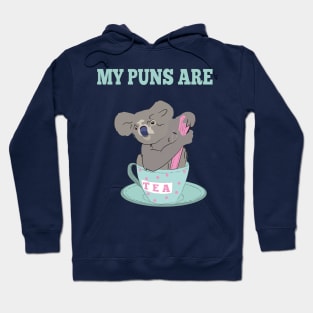 My Puns Are Koala Tea Funny Humor Sayings Gift Hoodie